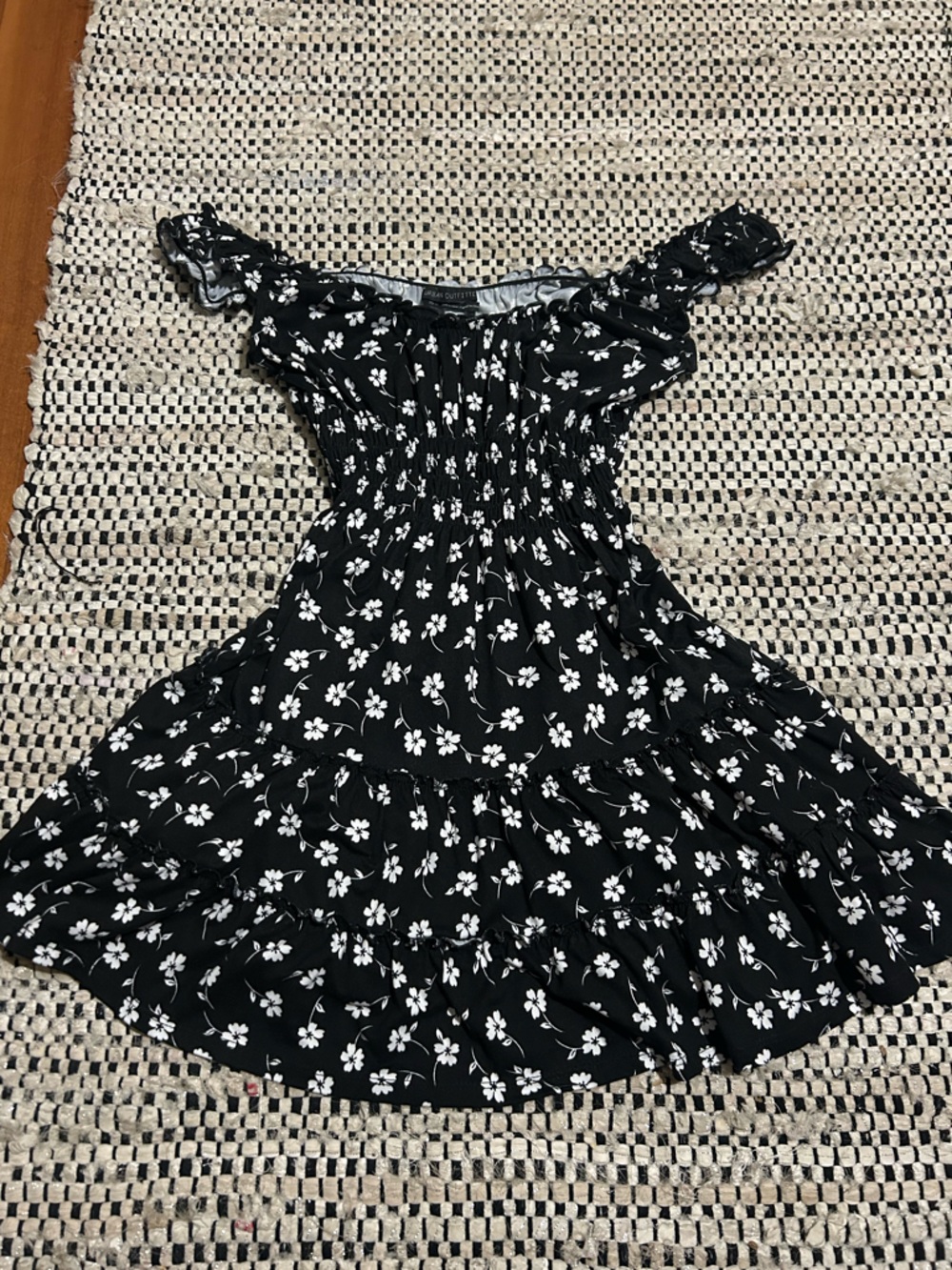 Urban outfitters black and white floral mini dress